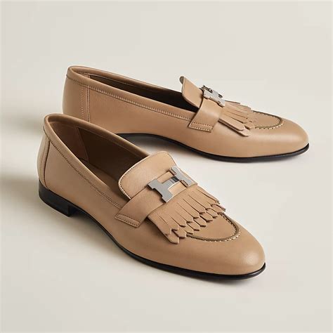 hermes beige loafers